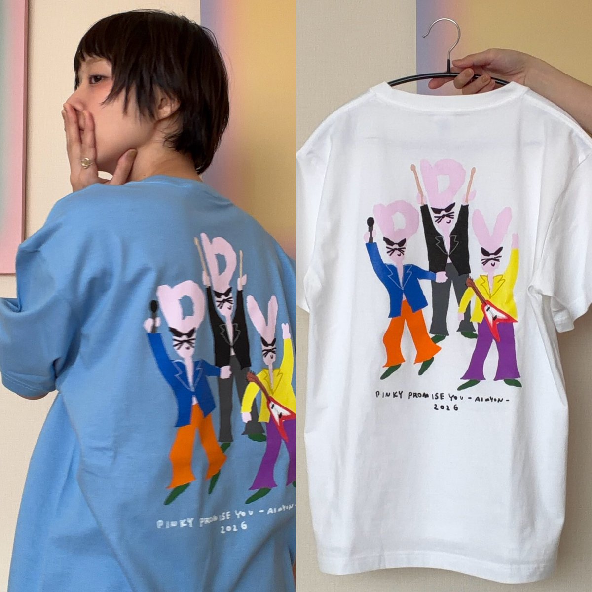 aimyonGtter's tweet image. グッズ第三弾、ラストやで 🐱🐾

🐻3wayミニあくま 
🪽クッションカバー 
🎸Tシャツ(みずいろ・しろ) 

よろしくお願いしまーす！！！！