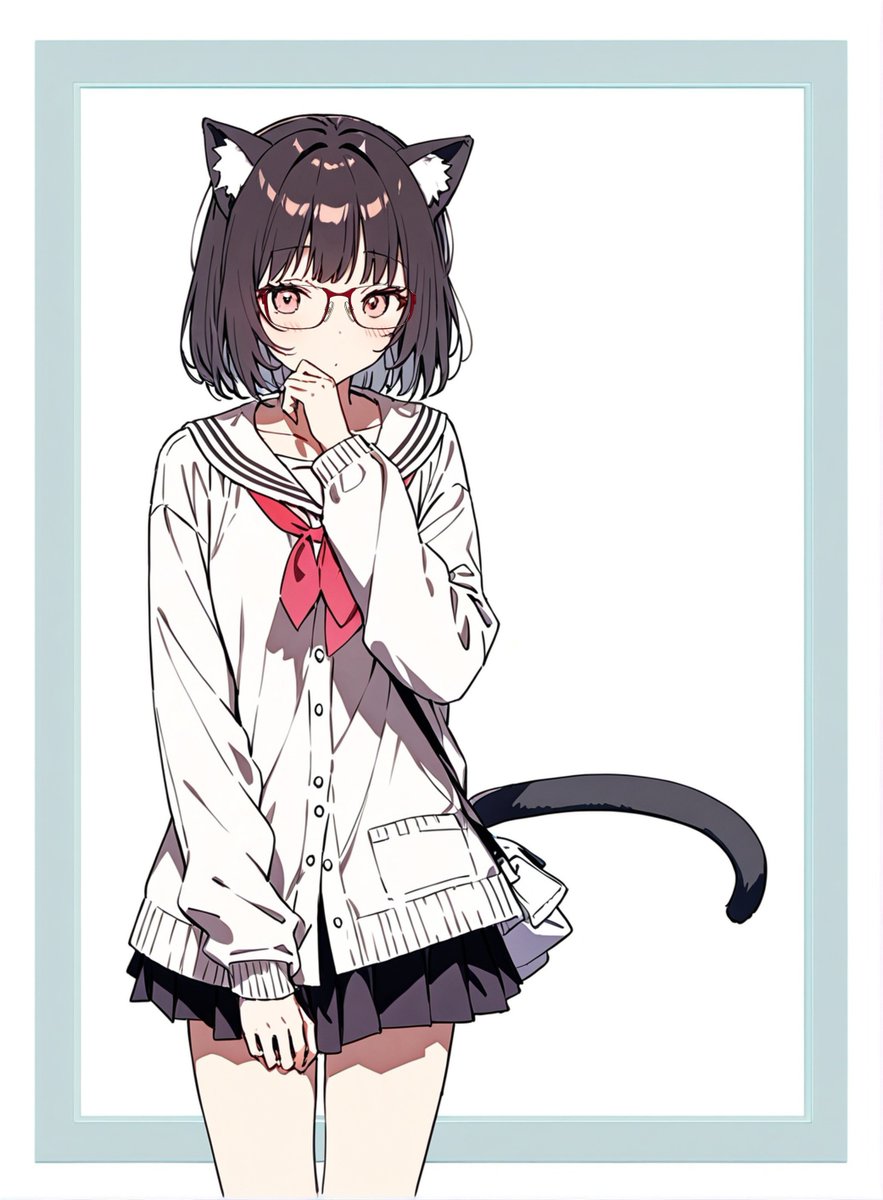 猫の日につき、最近のメガネコ絵を。 
