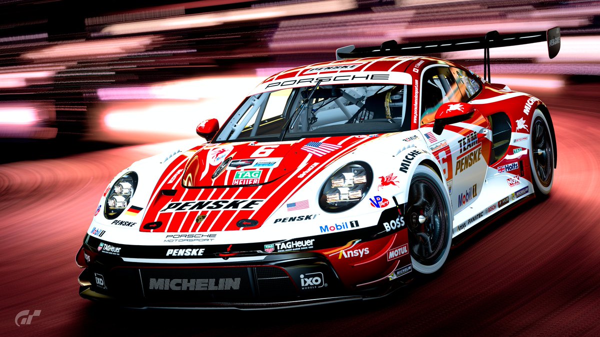 Take_Formula01's tweet photo. 『TEAM PENSKE Porsche 911 GT3 R』
チームペンスキーカラーのポルシェ911GT3R🎨
#GT7 #GT7Livery 
#GT7PureScapes 
#グランツーリスモ7 https://t.co/8o7xOkgibe
