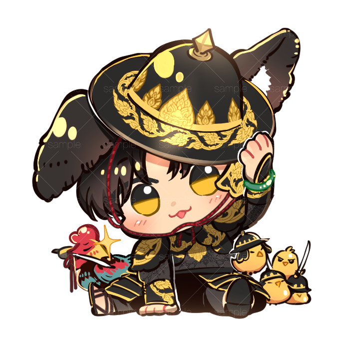 Ichi_ichigo15's tweet image. [เจ้าพี่~ จะมัวยืนอยู่ในร่มไม้ ออกมานอนตากแดดกัน 🥰]

สติ๊กเกอร์ขนาด 5 cm ลง #CQ9 บูธ E88 ค่ะ

#อโยธยาเอยาวดี