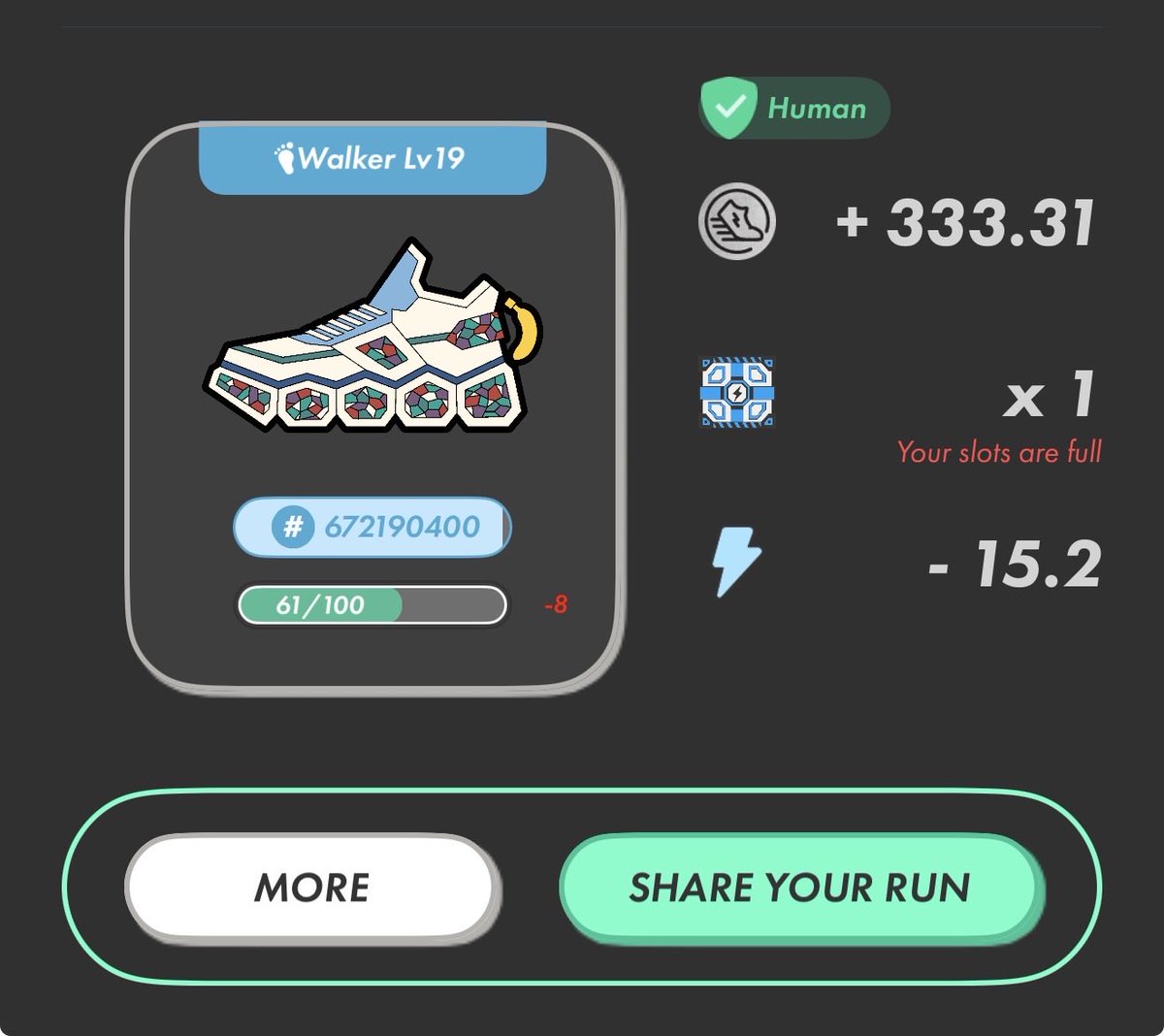 andr010X's tweet image. #stepn #polygon #m2e #lifebomb #solana #mint