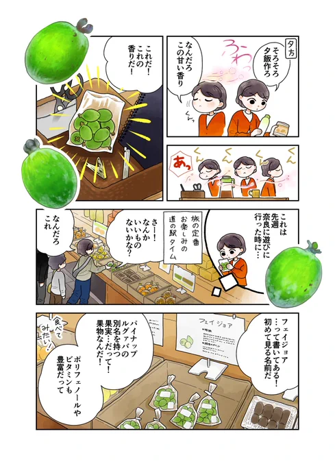 珍しい果物食べてみた
「フェイジョア」

#コミックエッセイ 