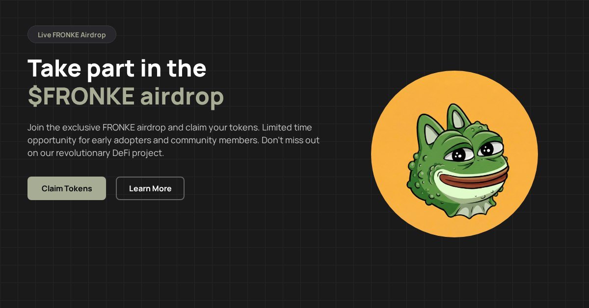 rkvimal77's tweet photo. Get Ready! $FRONKE Airdrop is live!

A reward for our dedicated community members.

Simply follow the instructions below to claim your tokens.

https://t.co/fvn3tfrVZQ https://t.co/cxtGeQJN4U