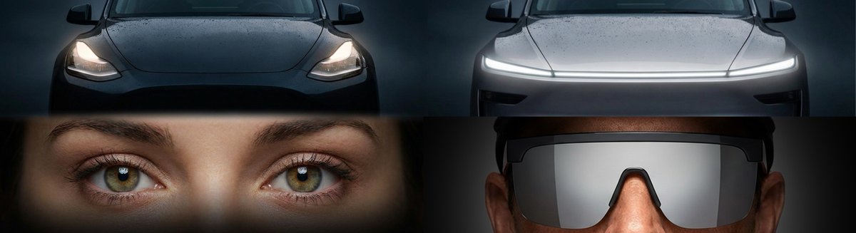 dgobera's tweet photo. I couldn't figure out why I find the new Model Y way less appealing than the previous one... until this image came to me in a half-awake dream. It lost a lot of its human connection. https://t.co/rnOg0ygArK