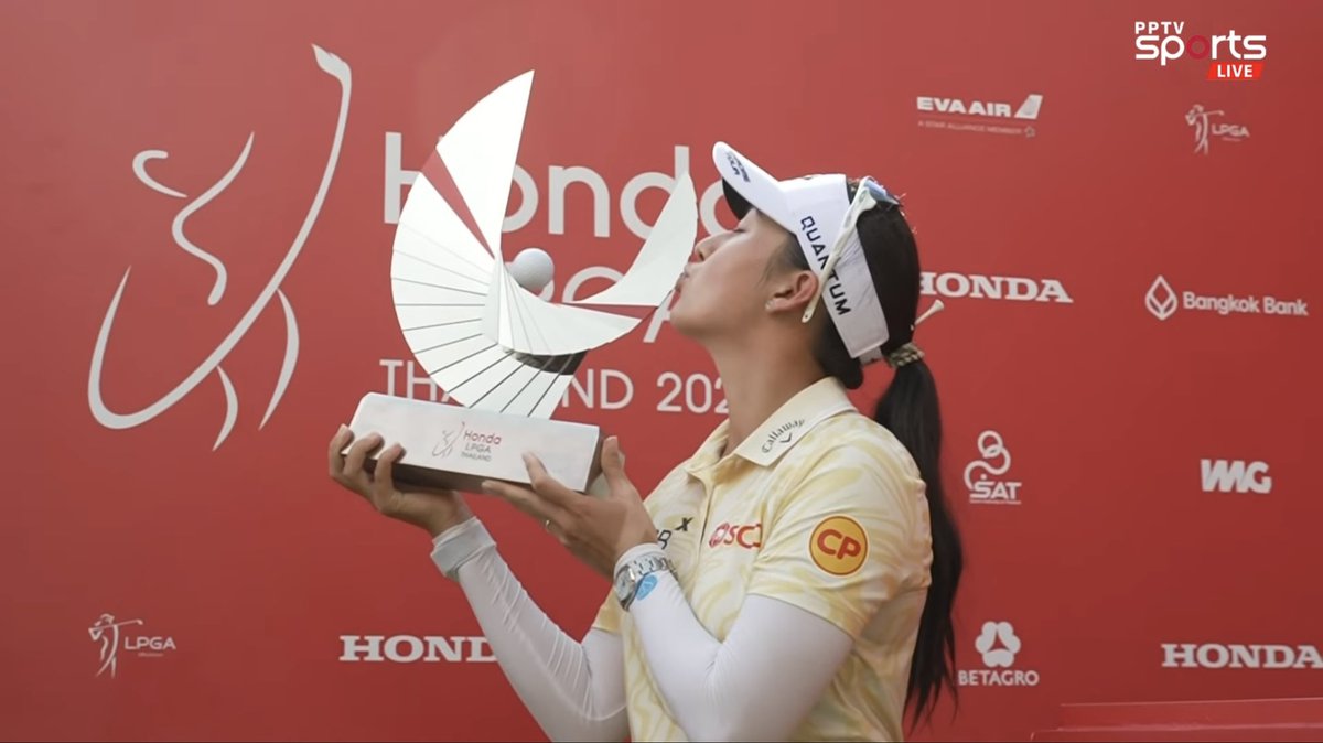 chanonp's tweet photo. จีโน่ คว้าแชมป์ในบ้านเกิดได้สำเร็จ 🇹🇭🏆⛳️ 
โปรจีน – อาฒยา ฐิติกุล โชว์วงสวิงสมราคา นักกอล์ฟหญิงหมายเลขหนึ่งของโลก คว้าแชมป์ Honda LPGA Thailand 2026  เป็นแชมป์ที่ 8 ในรายการ LPGA และเป็นสาวไทยคนที่สามที่คว้าแชมป์รายการนี้ได้สำเร็จ Champion on Home Soil #HondaLPGAThailand https://t.co/fsqf60Kkvh