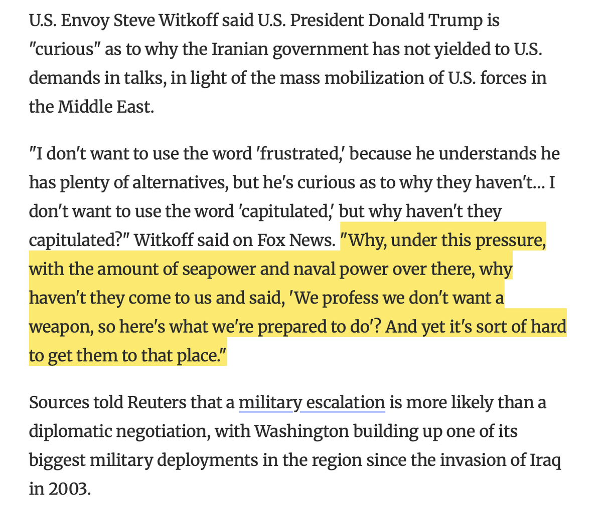 Are the Trump people actually this dumb or just pretending to have this little understanding of the interests and motivations of other countries faced with their aggression?
