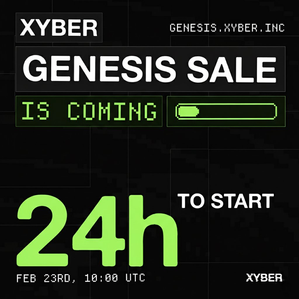 The <a href="/Xyberinc/">Xyber</a>
Genesis Sale is going live soon February 23rd at 10:00 UTC and it's structured differently from most token launches I've seen lately.

Xyber is building infrastructure for the autonomous AI economy. 

Think verifiable agent execution, tamper-proof memory, on-chain