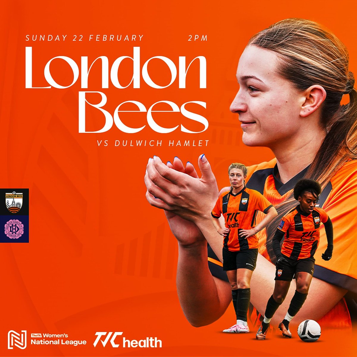 LondonBees's tweet photo. MATCHDAY!⚽️

🆚Dulwich Hamlet
🏆FAWNL Division One South East
🏟️The Bees Stadium
⏰14:00
🎟️Tickets are available online and at the ticket office

https://t.co/LsET5t1huB

#LondonBees🐝 https://t.co/wQoYZUA9nS