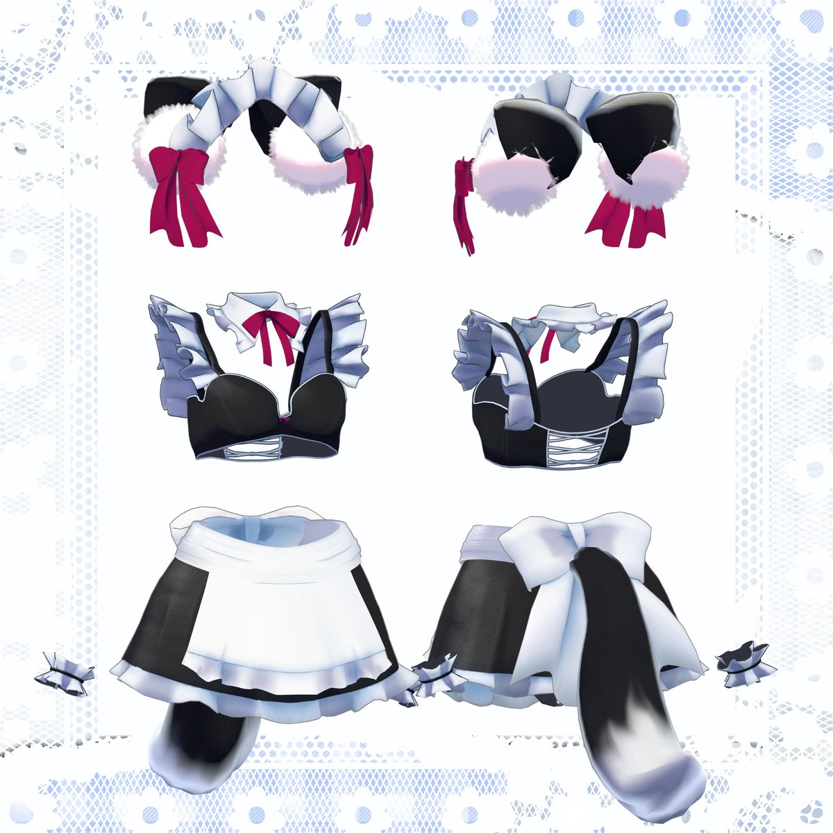 新作公開いたしました！
フリルや猫耳山盛りのメイド服です！
現在発売記念40％OFFで
単体　800→480円フルセット　1600→960円saleです！
mr47.booth.pm/items/8008027

🐈‍⬛RPキャンペーン🐈‍⬛
記念にこの投稿をRP＆当アカウントをフォローしてくれた方2名に本商品のギフトをプレゼント（譲渡可能）