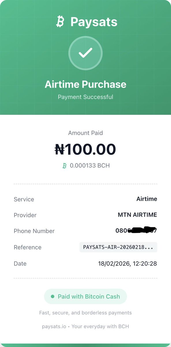 border payments shouldn’t be complicated. 🙂

testing out PaySats...

just used <a href="/trypaysats/">Paysats</a> to complete transactions - seamless.

built on $BCH. 

<a href="/trypaysats/">Paysats</a>
#BCH #bch1 #hackcelarator <a href="/bch_1_official/">BCH-1</a>