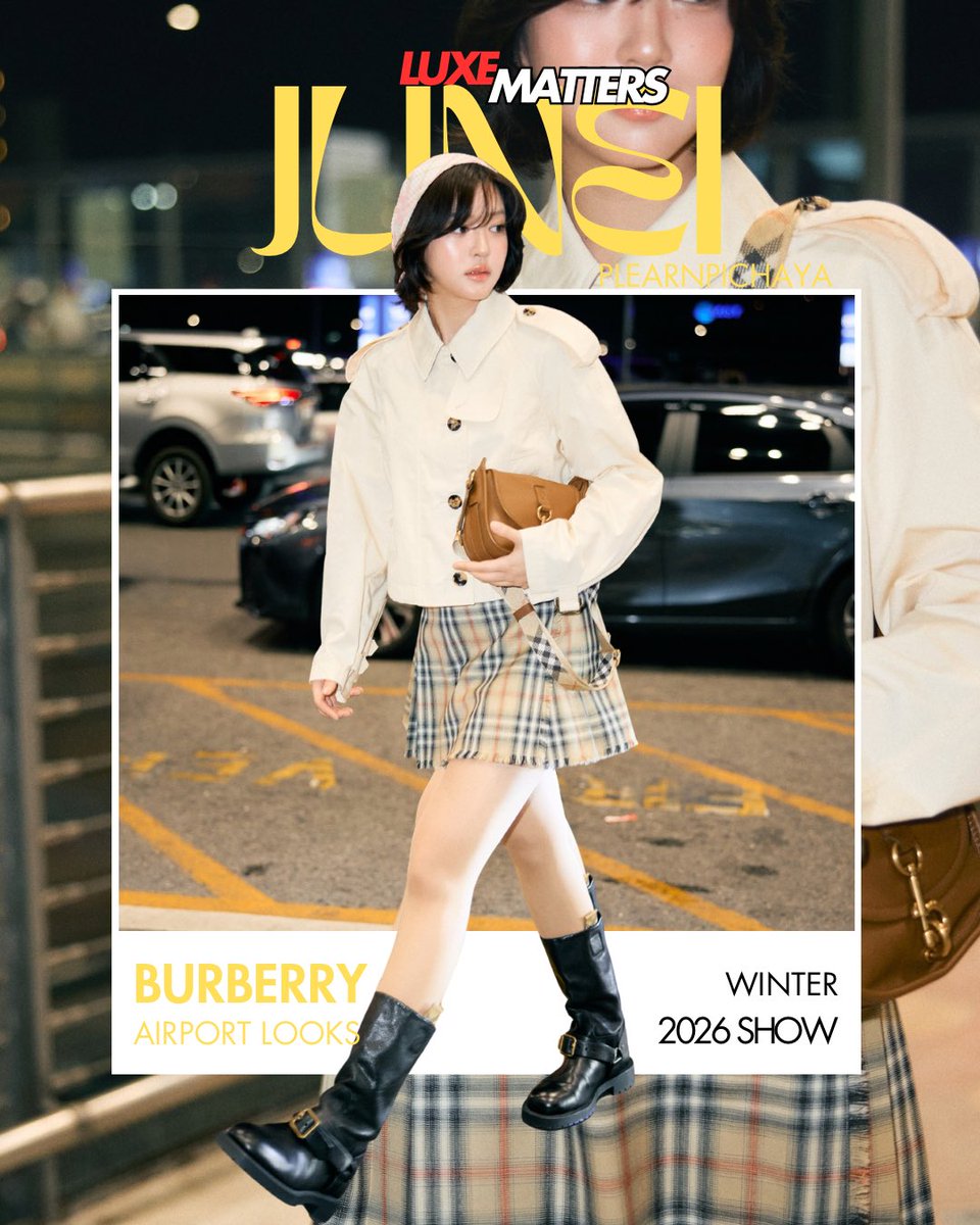ถูกใจลุคไหนกันที่สุด? ส่อง Airport Looks ของไบร์ท วชิรวิชญ์, จูเน่ เพลินพิชญา, อิม ยุนอา และ ซึงมิน ที่กำลังมุ่งหน้าสูาลอนดอน เพื่อเข้าร่วม Burberry Winter 2026 Show 

#Burberry 
#BbrightVC 
#Yoona
#LUXEMATTERS 
#LUXEMATTERSTHAILAND 

instagram.com/p/DVDgFH_E5zE/…
