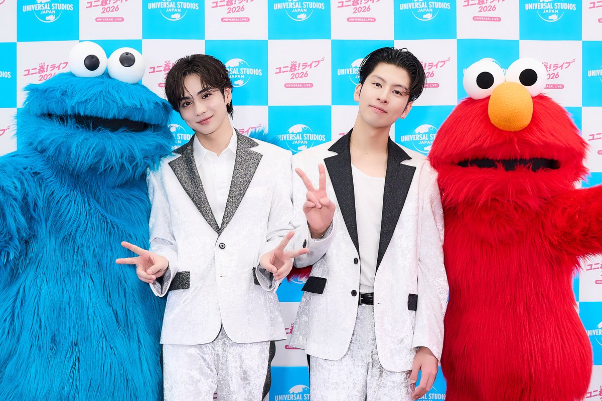 ユニ春！ライブ2026』にて エルモ&クッキーモンスターと📸 #Rattatta