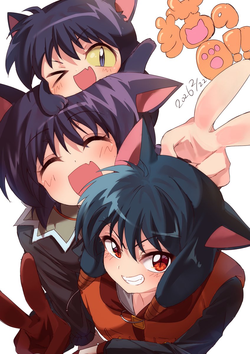 猫の日トリオ🐈‍⬛🐈‍⬛🐈‍⬛