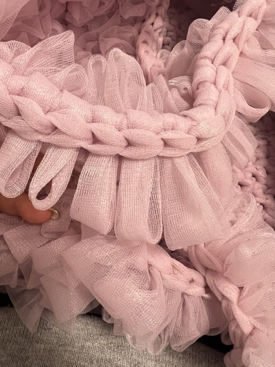 無限リング編み広げ編