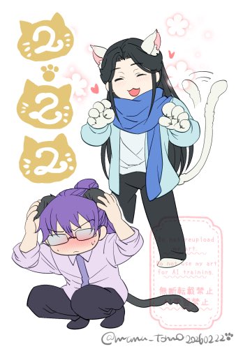 🐈🐈🐈の日🧣👓 🧣「見せてください☺️（絶対可愛い