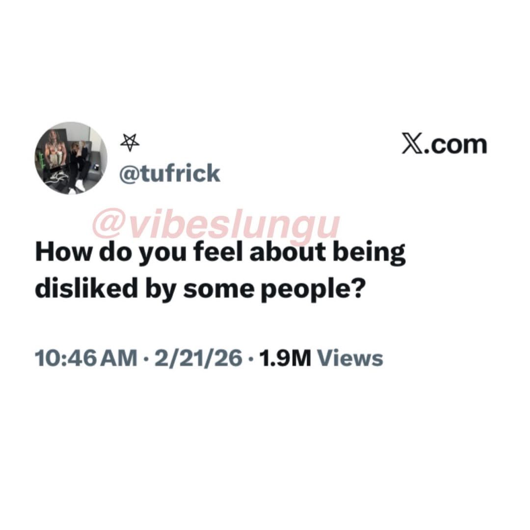 “How do you feel about being disliked by some people?” 👀

Not everyone will vibe with you — and that’s okay. You’re not jollof rice 😅

Do you lose sleep over it or you move on sharp sharp?