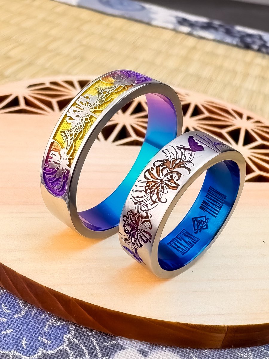 蝶に彼岸花リングが仕上がりましたぁぁぁぁぁぁぁ！！！ ディスプレイ