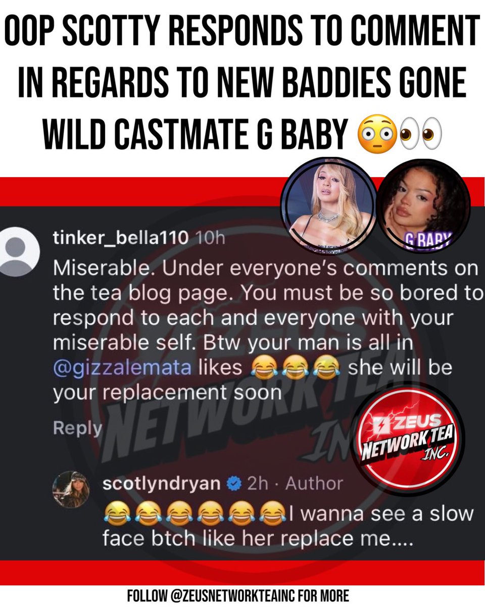 #Scotty with a comment issuing an apology after her comment she made regarding new #BaddiesGoneWild cast mate Gbaby 👀