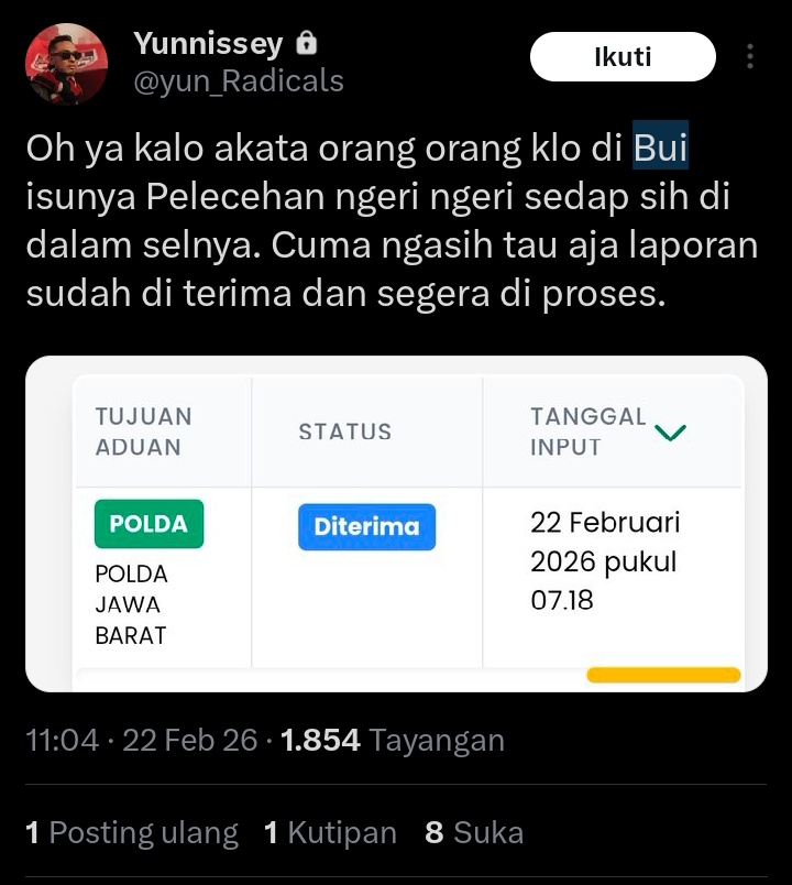 Kalah cengcengan jangan lupa kita lapor ketua 🥱