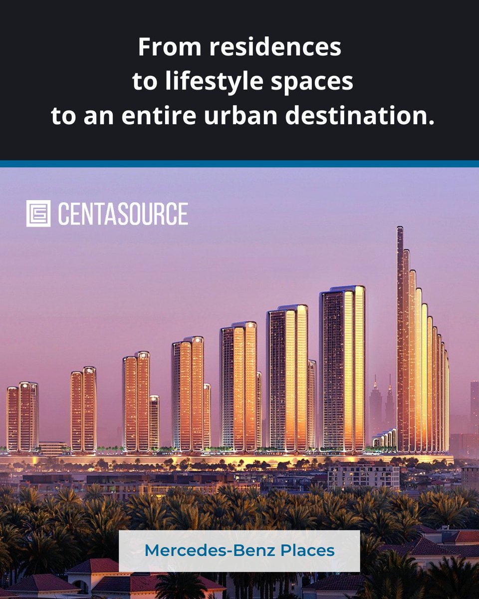 centa_source's tweet image. Mercedes-Benz City is designed as a complete urban destination, positioned for sustained demand and long-term relevance within one of Dubai’s key growth districts.