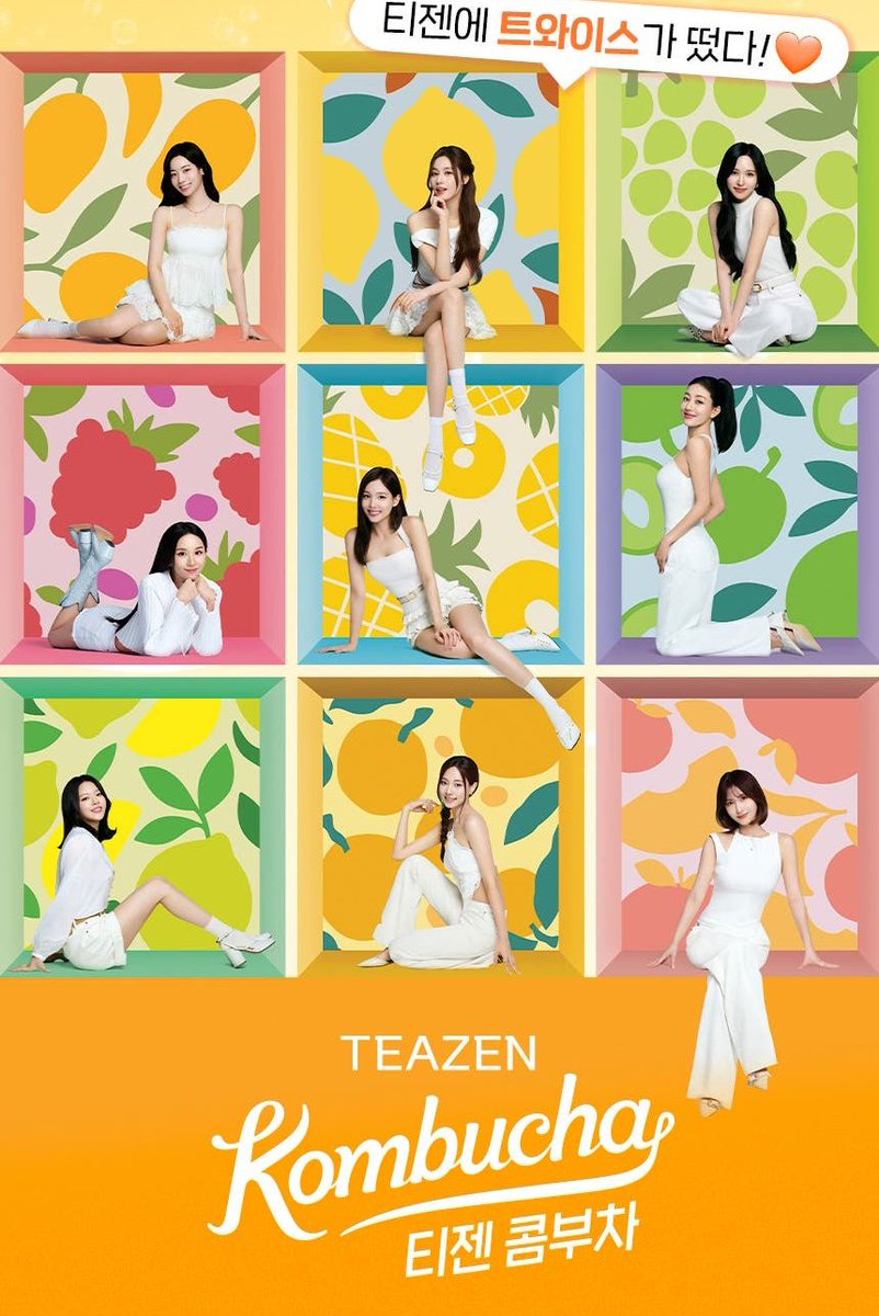 TWICE's photo for TEAZEN Kombucha

#TWICE #트와이스 <a href="/JYPETWICE/">TWICE</a>