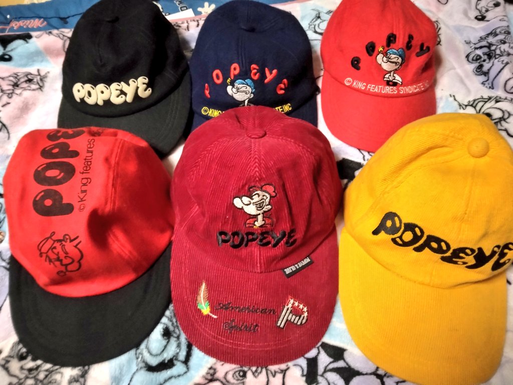 実はヴィンテージかつ 昭和レトロ？な、ポパイの キャップも地味に集め