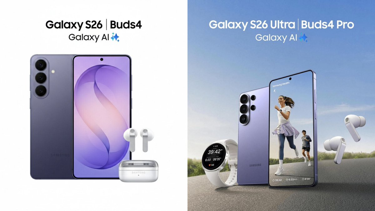 rktechx's tweet photo. Samsung Galaxy S26 Ultra official promotion posters are out :

Confirmed Specs:
• Privacy display
• 200MP HP2 f/1.4 + 50MP UW + 50MP 5x f/2.9 + 10MP 1/3.94 3x
• 12MP front AF
• 5000mAh battery with 31 hours of video playback

#SamsungS26ultra
#Samsung #samsungthefirstlook https://t.co/wuG4LwtCXf