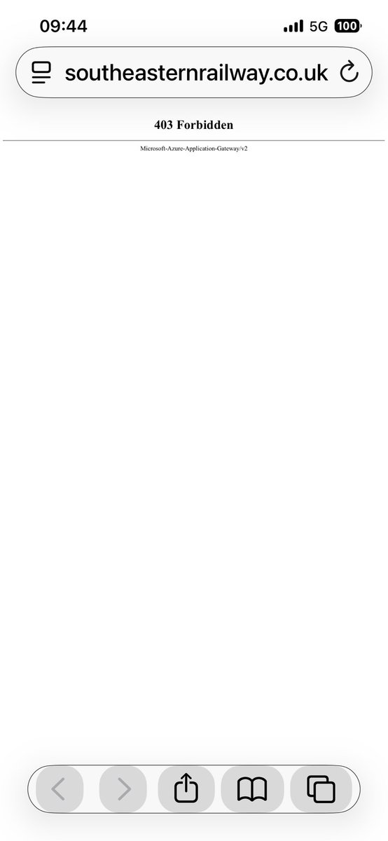 dealighted701's tweet photo. @Se_Railway I’m trying to apply for a refund for an e ticket and the link comes up with the attached image - 403 Forbidden. Can you let me know how I apply for a refund please? https://t.co/txmNomaGBo