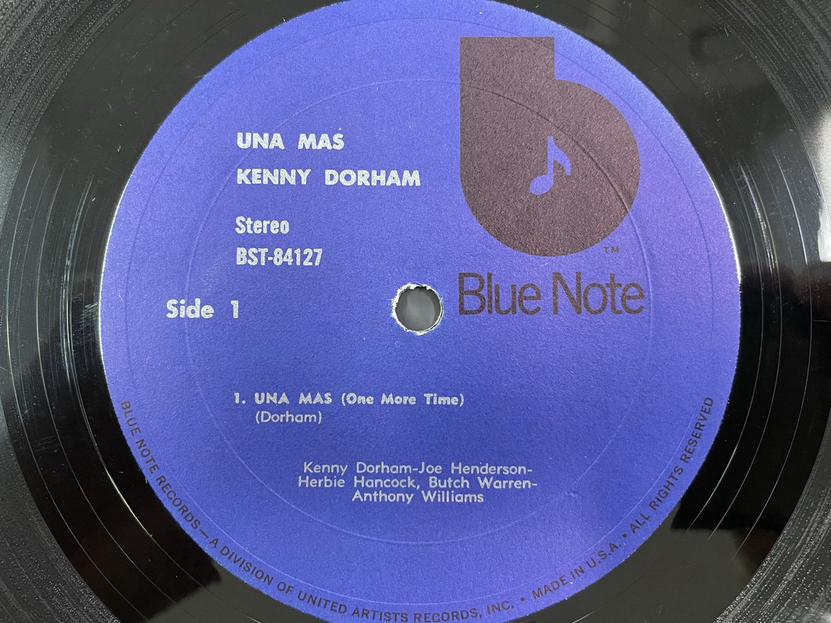 KENNY DORHAM / UNA MAS （ BLUE NOTE / BST84127 / オンプ黒ラベル