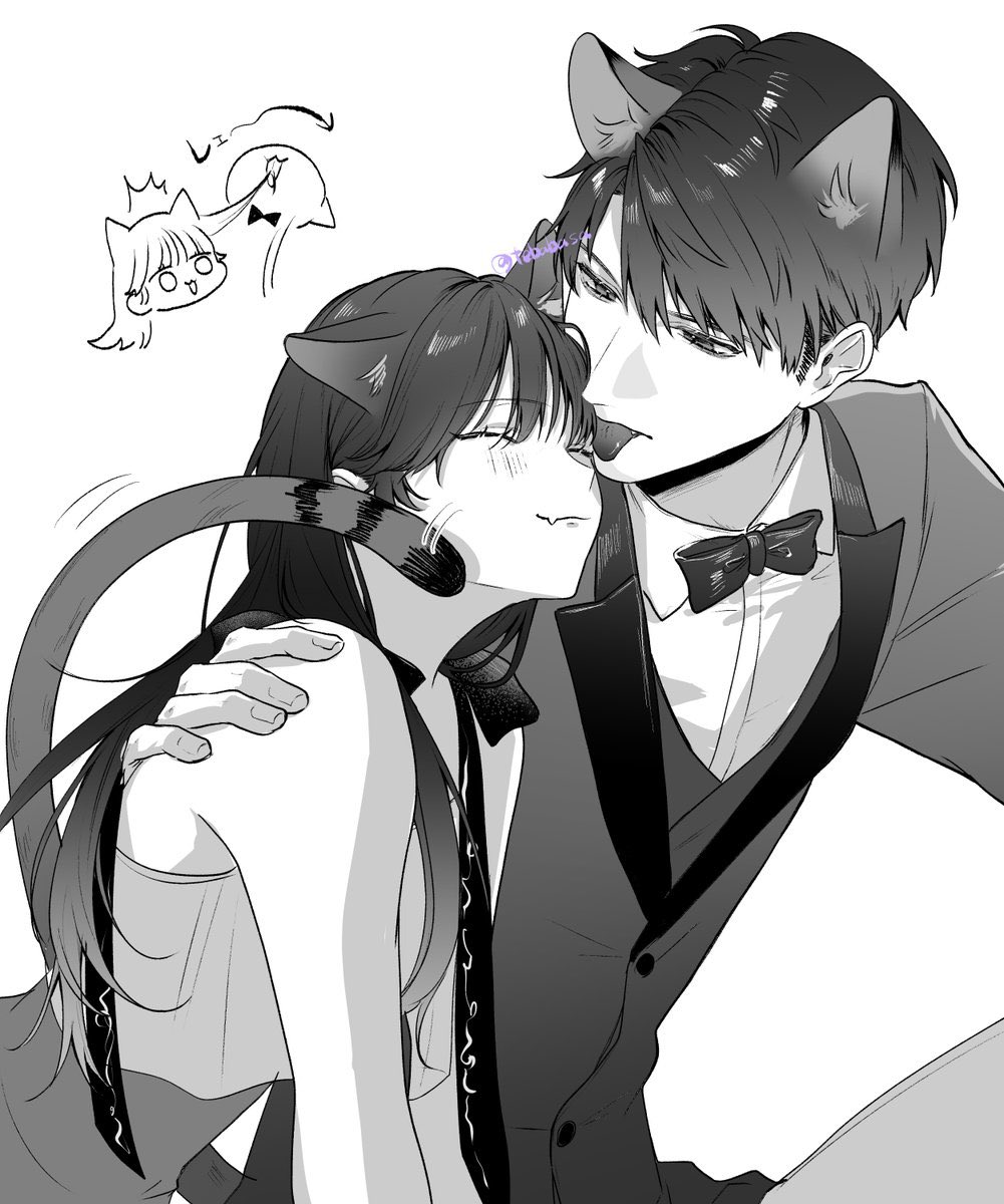 tebabasa's tweet photo. 🐱の日再掲〜〜！

 #恋と深空 
 #恋と深空二次創作 https://t.co/p3XDEtxuFV