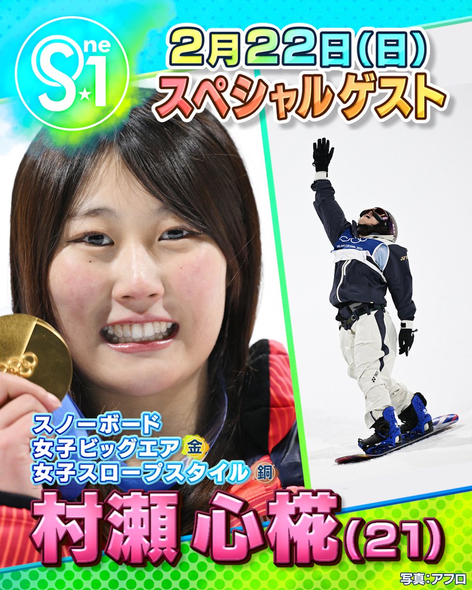 ⛄今夜のスペシャルゲスト⛄️ ⁡ ミラノ・コルティナ五輪 スノーボード