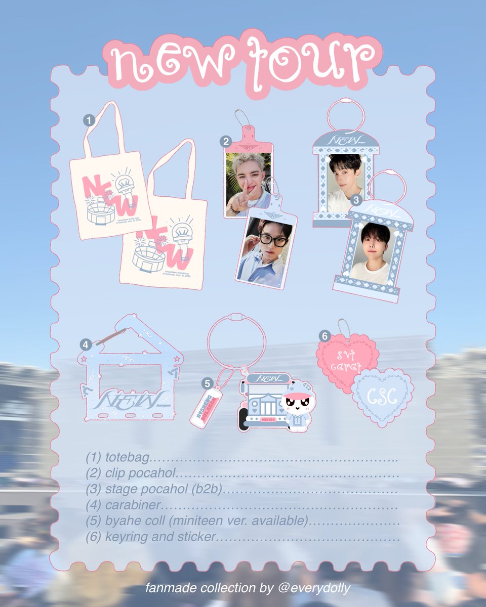 for the memories we’ll scream, cry, and sing to this coming march… 

new_ tour essentials? come and get some here! 🩵🏟️🌸

PRE-ORDER OPEN til 2.28
🛒: form.jotform.com/260520795038458
🏷️: ₱25-₱350
📅 doo &amp; dop: 2.28

#SEVENTEEN_NEW_IN_BULACAN