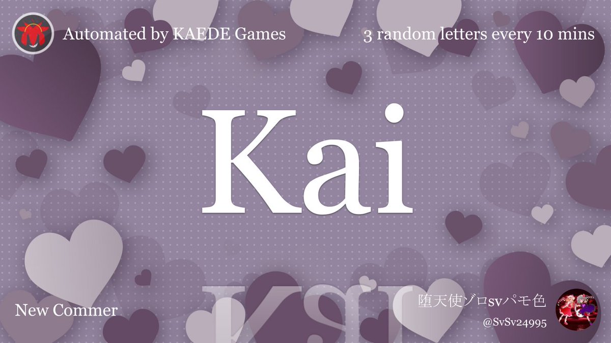 3 random letters every 10 mins tweet media