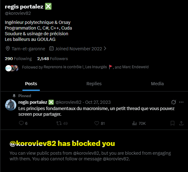 Sam_9178's tweet photo. @Sam8917_ @koroviev82 Gros sens de l'argumentation et de la rhetorique du crapulard regis portalez
Bloque toxard. Et patauge dans ta miouise de gauchiasse
Le jour ou d'imaginera viser plus haut. on sera la pour s'occuper des enxulés de ton genre.
La bise vieille p https://t.co/fhTBcSKAkE