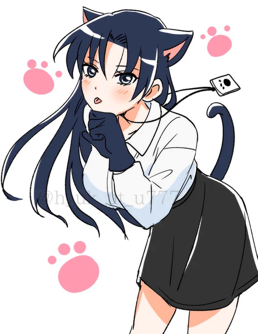 猫の日なら…ネ まんがタイムにて連載中遠距離恋愛4コマ 漫画 #遠恋カノジョとおとなり上司!