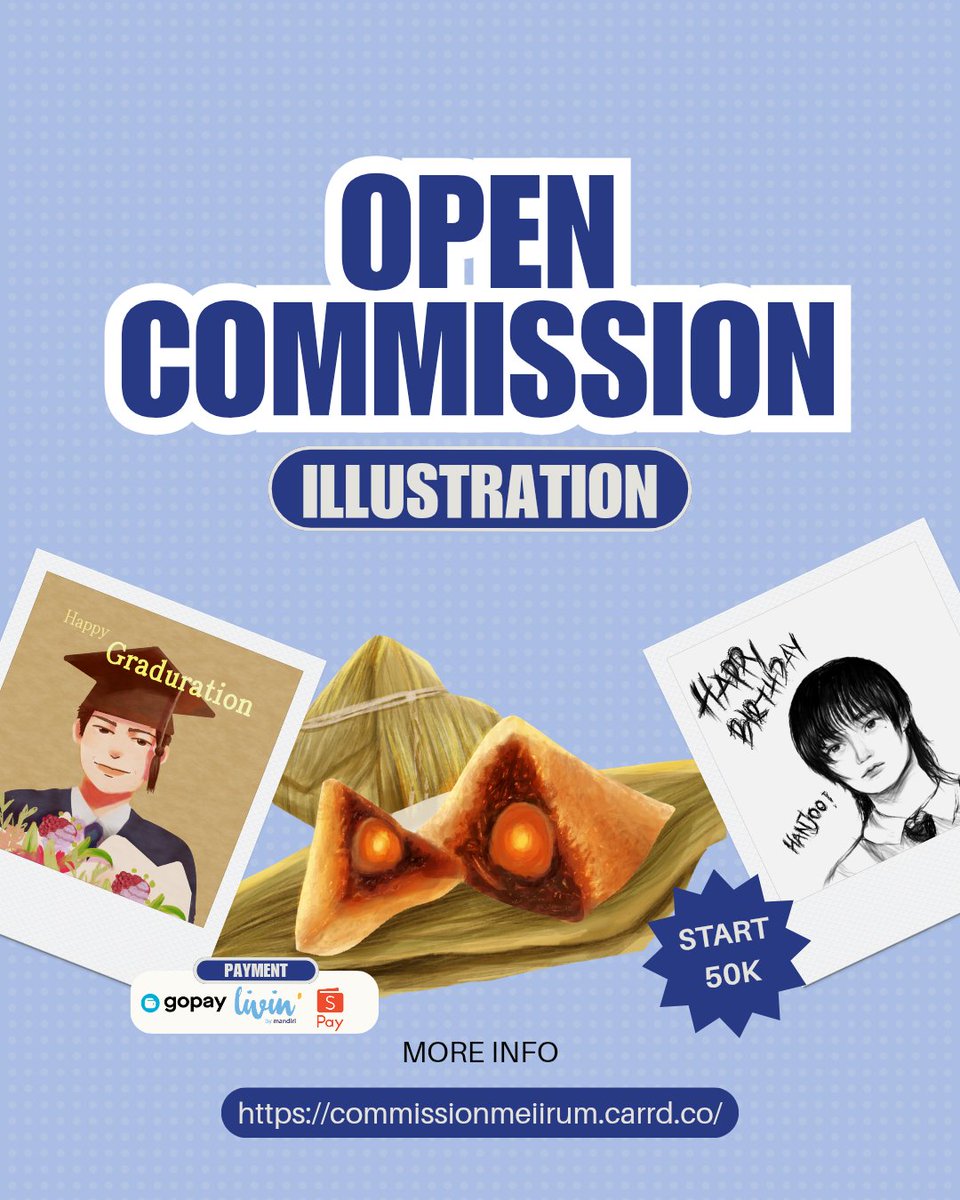 ivrxy_'s tweet photo. OPEN KOMIS 🧔(COMMISSION)
[share+ like 💓 Appreciate)

Sebelum order, pastikan kamu sudah membaca dan menyetujui ToS (Terms of Service) serta melihat portofolio karya lebih lengkap saya melalui link di bawah ini:
https://t.co/Cq1Bmkc3cf

#commisionsopen #artidn #commisions https://t.co/oMBKPBgT1L