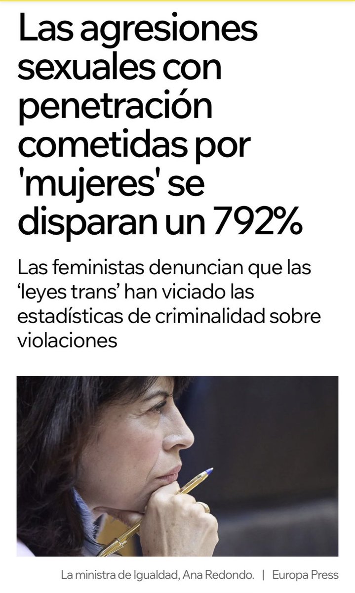 "Con penetración" y "por mujeres" en la misma oración. 
Algo no nos cuadra, a menos que vayan por ahí con palos de escoba. ¿Por qué será que esto nos evoca las "5000 personas trans felices"?