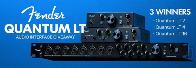 WinMusicStuff's tweet image. Last day to enter @AmericanMusical's giveaway and win one of three @Fender's New Quantum LT Interfaces (LT 2, LT 4 or LT 16). Link: woobox.com/yyfntc

#giveaway #interface #AMS #AmericanMusicalSupply #Fender