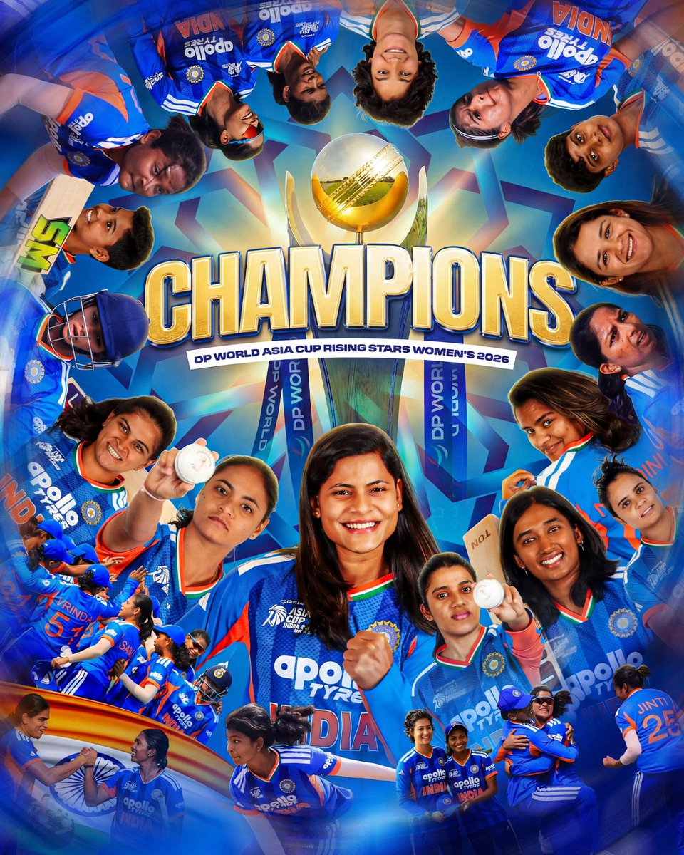 RevSportzGlobal's tweet image. 🚨India A win the Women's Asia Cup Rising Stars 2026

They defeat Bangladesh A and defend the title 

📸 @ACCMedia1 

#ACC #INDWvBANW