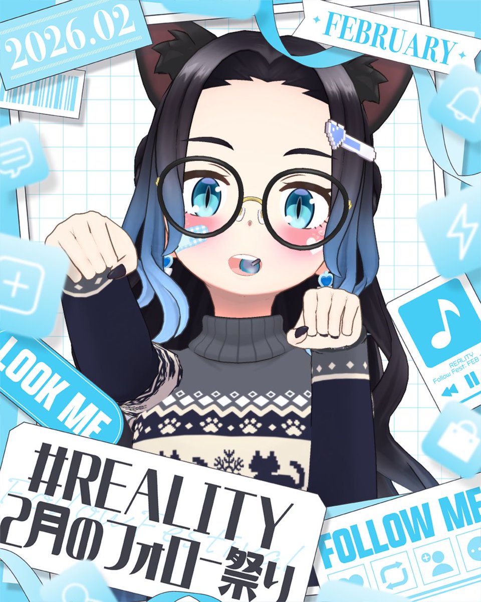 猫の日でございます🐱🩵🤍