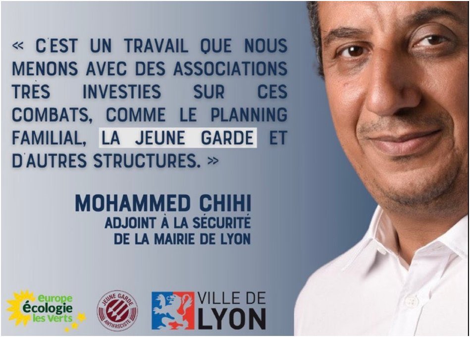 LBleuBlancRouge's tweet image. À Lyon, l’adjoint à la sécurité travaille donc avec une milice qui tue.