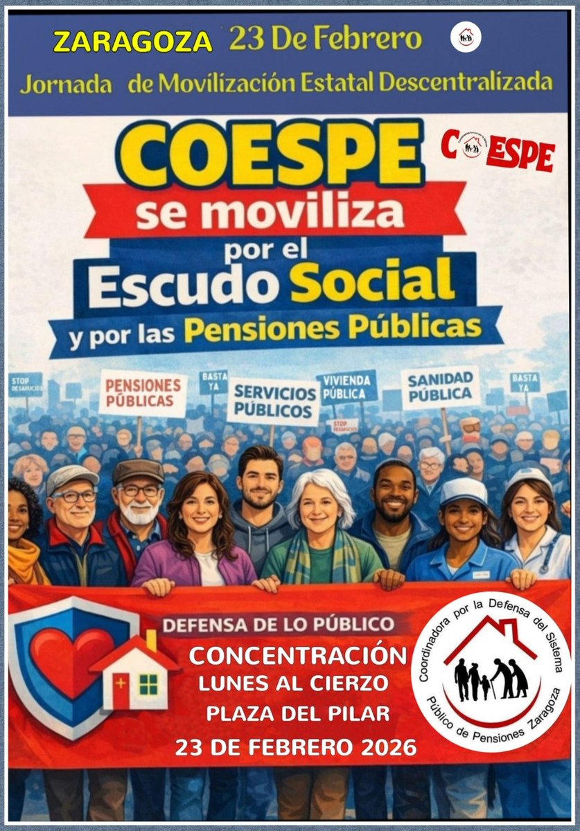 Coordinadora Pensionista de Zaragoza COESPE (@coordinadoraz) on Twitter photo 