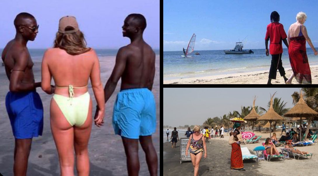The Gambia 🇬🇲 is widely recognized as Africa's leading destination for female sex tourism, especially among older European women.

These women travel to the country specifically to find young local men for romantic relationships or paid sexual encounters.

The young men involved