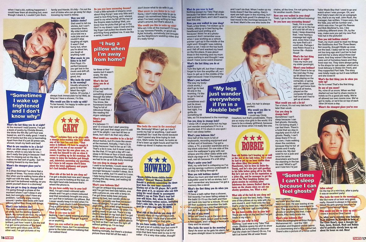 TvDidYouSee's tweet photo. #OnThisDay from March 1992 - TV HITS
SNUGGLE UP - #TakeThat reveal their bedtime secrets.
FAME - We don't need it (do we?) ask #East17. https://t.co/W2Y0d2kJU1