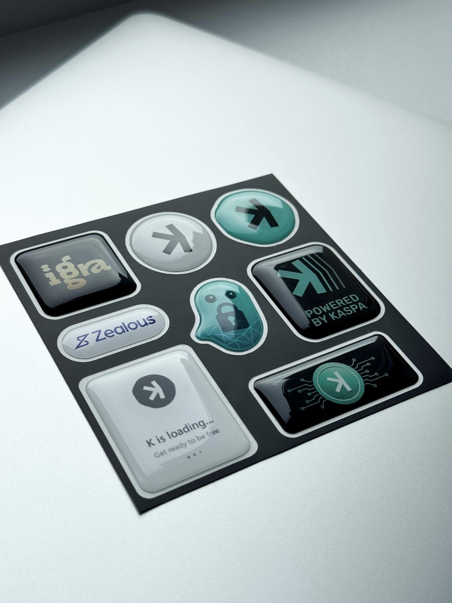 kaspabash's tweet photo. Kaspa &amp; Kaspa Ecosystem 3D Sticker Pack 🚀
Perfect for your phone, laptop, or any gadget you use every day.
Show the world that Kaspa is everywhere.
P.S. I can create any custom design you want — just tell me your idea.
kaspa payments accepted. https://t.co/jQ4C6kml9S