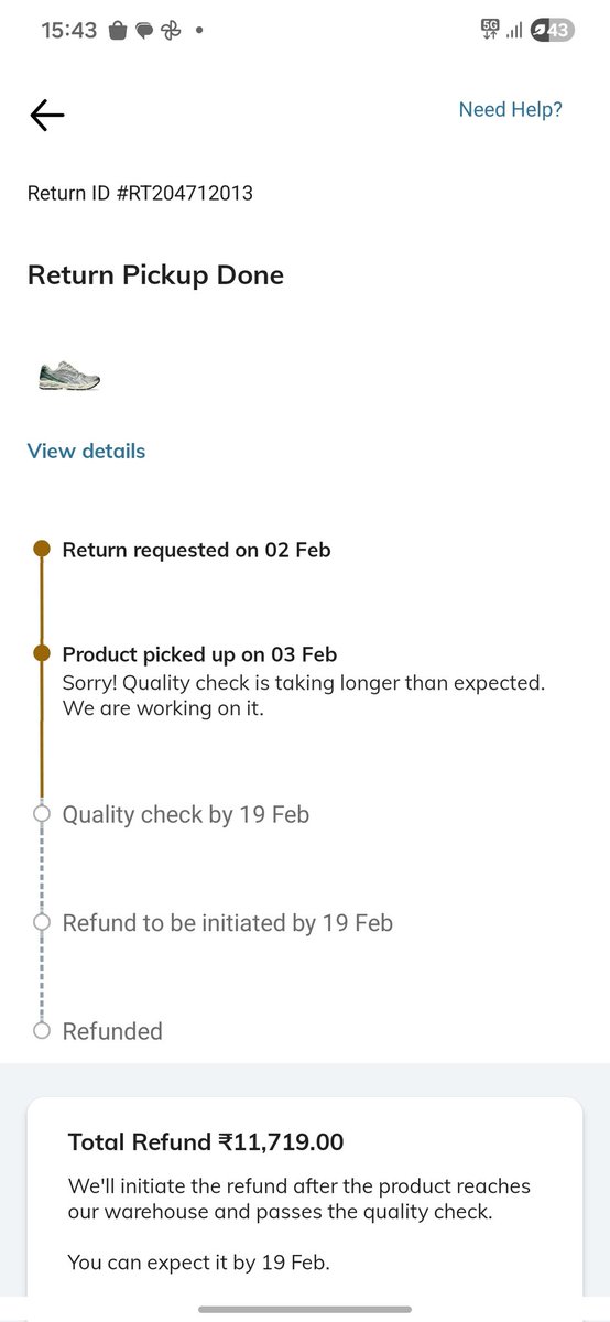 AABiswal's tweet photo. @AjioCares find the details, return ID in screenshot https://t.co/ZEnfbFfLtt