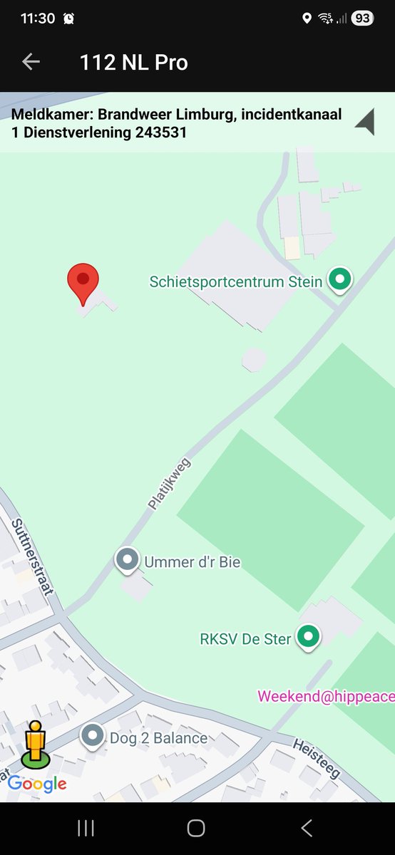 Inzet Brandweer bij Dienstverlening op Platijkweg Stein