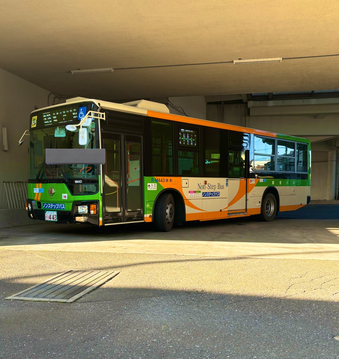 都営バス 臨海支所 R-M443号車 2PG-MP38FK 亀26 亀戸駅前行き @今井