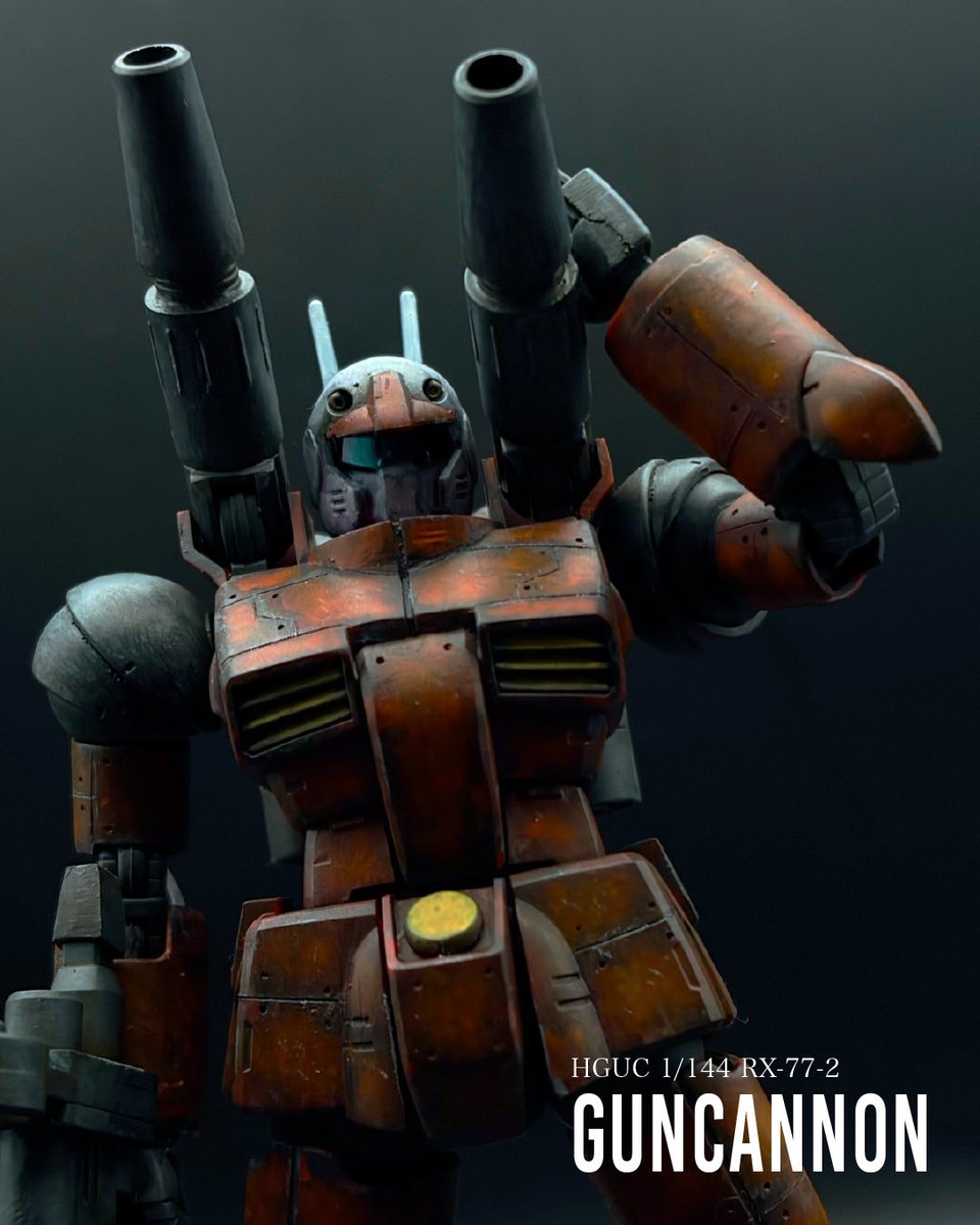 KPlajiro's tweet photo. HGUC 1/144 ガンキャノン
※先程組み立てを間違えた状態で投稿していたので撮り直しました。
#ガンキャノン #ガンプラ #筆塗り https://t.co/DWZiEm63gd