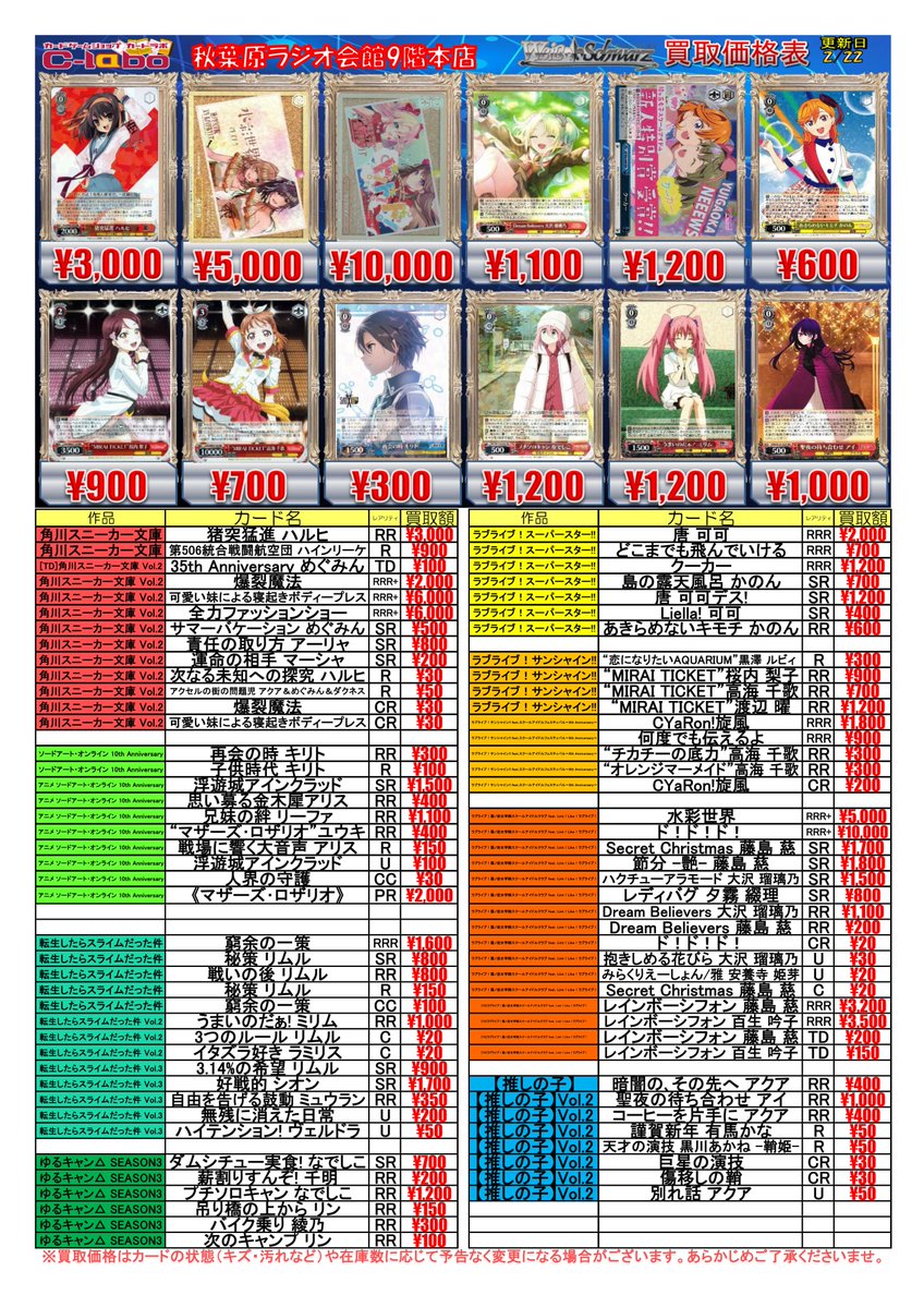 ◇ #ヴァイスシュヴァルツ 買取情報◇ 気になっちゃう背中 SEC 13000
